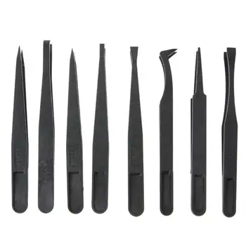 

7Pcs Anti Static Tweezers Heat Resistant ESD Safe Plastic Tweezers Tool for Mobile Phone Tablets Repair Hand Tools Set