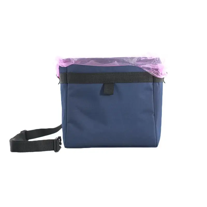 

Mini Car Garbage Bag Hanging Strap Oxford Cloth Portable Seat Back Trash Storage Bag Container Interior Accessories Supplies