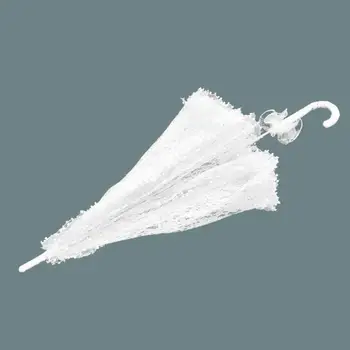 

1 Stks Romantische Imitatie Kant Transparante Leuke Kat Grote Lange Regen Wind Paraplu Voor Lolita Vrouwen Reizen