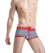 Пикантные Для мужчин полосатые эластичные Плавание одежда Для мужчин s плавки для серфинга доска пляжная одежда человек Плавание ming плавки, шорты-боксеры Плавание костюмы