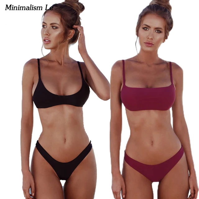 {Excellent|Wonderfull|Very Good|Very Recommended} Minimalism Le Sexy 2019 Micro Bikini Set Solid Swimwear Brazilian Bikinis Thong Beach Wear Woman Swimsuit Bathing Suit biquini Limited Offers
