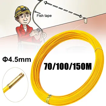 

4.5mm Fiberglass Cable Puller Fish Tape Reel Conduit Ducting Rodder Pulling Puller Guide Extractor Electrician 70M/100M/150M