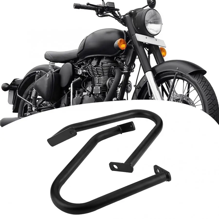 1 пара балка для защиты двигателя мотоцикла черная сталь Royal Enfield Classic 500|Накладки и