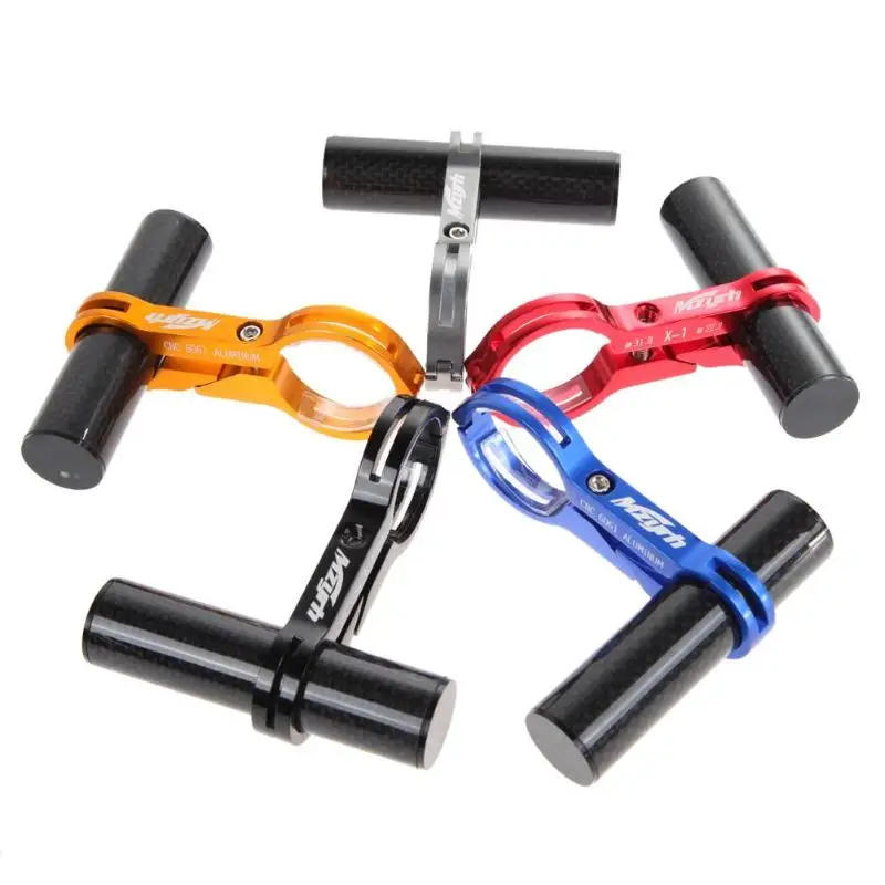 

Bicycle Carbon Fiber Handlebar Extender CNC Mountain Bike Ultra Handle Bar Extension Light Mount Lamp Holder