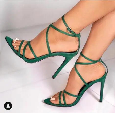 

Gladiator Cross-tied Women Sandals Super 10cm High Square Heels Summer Shoes Sexy Women Heeled Sandals Lady Shoes