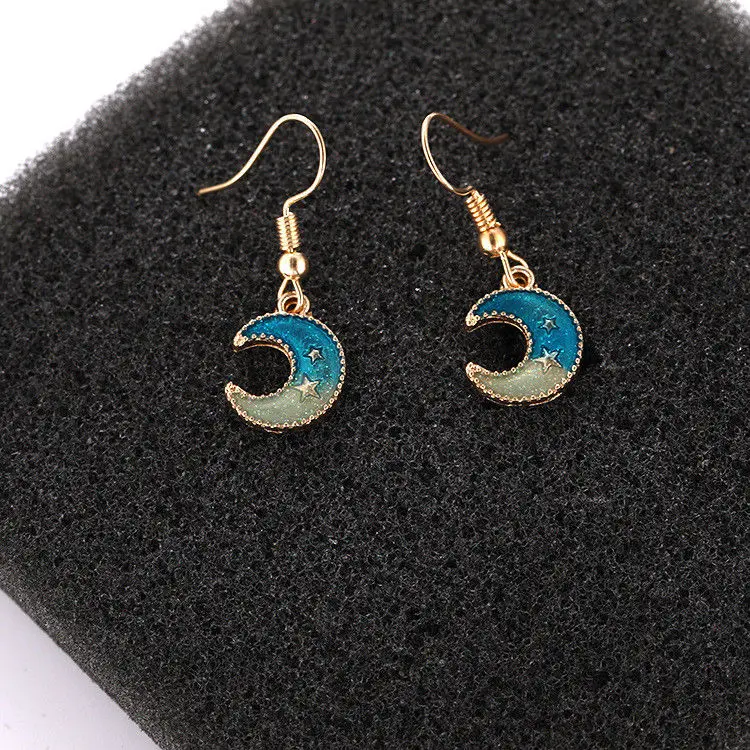 Long Planet Earrings Moon Star Drop Dangle For Anniversary Day Jewelry Gift Women | Украшения и аксессуары