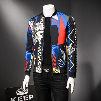 Royal Blue Pattern Jacket Jacket Bomber Jacket Stage Clothing Social Luxury Men Big Size 5xl Royal Blue Pattern Jacket Jacket Bomber Jacket Stage Clothing Social Luxury Men Big Size 5xl