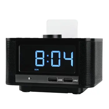 

JEYL Alarm Clock Radio,Wireless Bluetooth Speaker,Digital Alarm Clock For Bedroom With Fm Radio/Usb Charging Port/Aux-In And C
