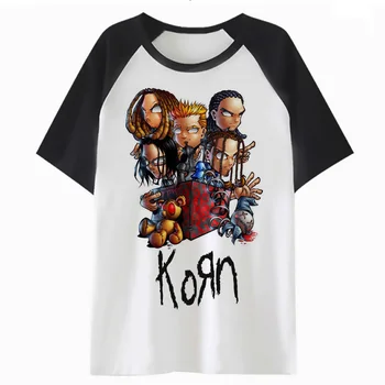 

korn t shirt funny men clothing streetwear top harajuku tee tshirt hip male for hop t-shirt PF2561