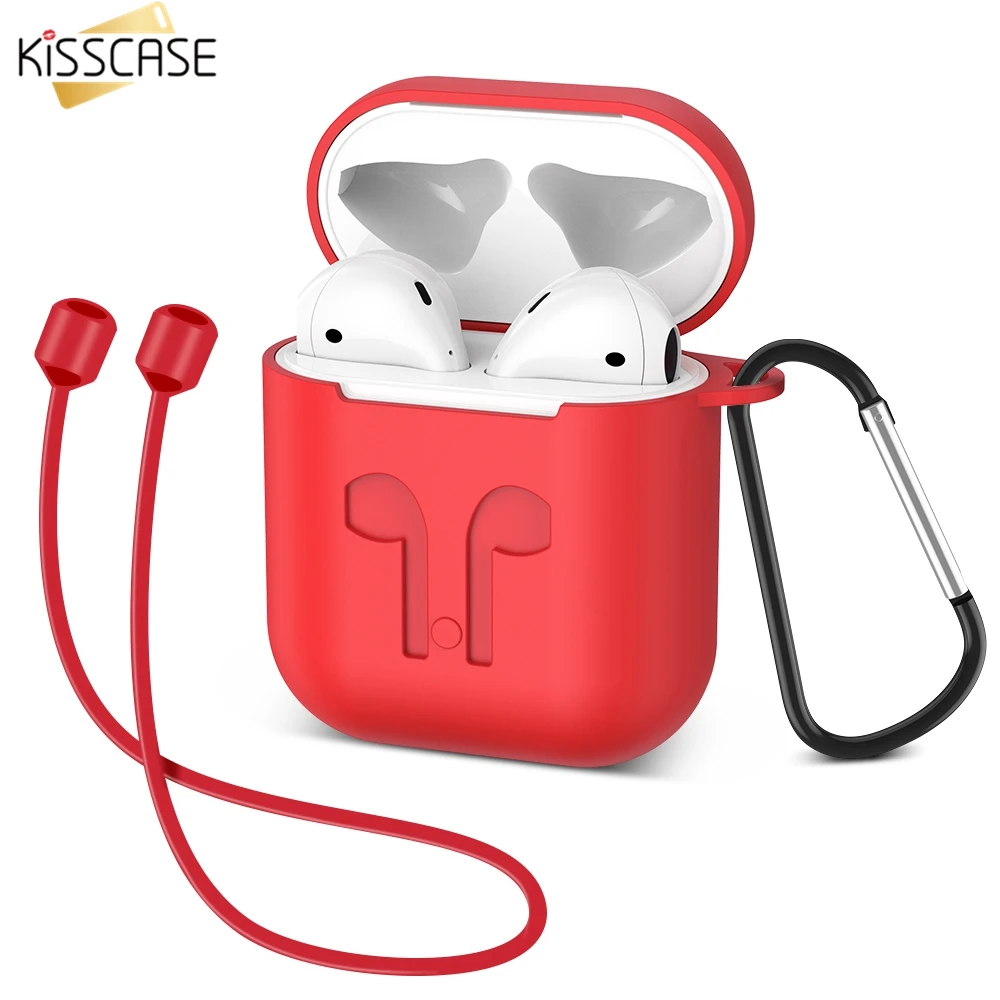 KISSCASE Bluetooth беспроводной чехол для наушников iPhone 6 7 X XS Max силиконовый защитный Apple