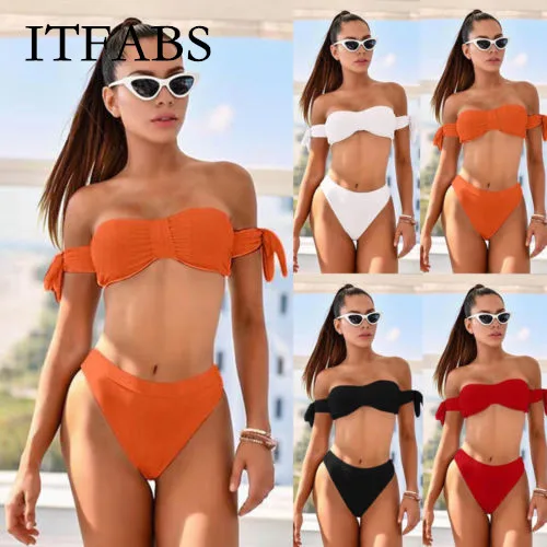 

ITFABS swimwear women Bikini Set Women's Padded Swimwear Push-up Bra Swimsuit Beachwear Bathing Suit 2019 Two-Piece Suits