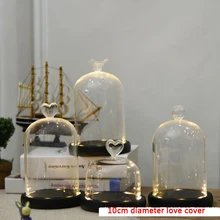 DIY Красота и чудовище красная роза в стеклянном куполе на деревянной основе для подарков Святого Валентина светодиодный лампы с розами Рождество