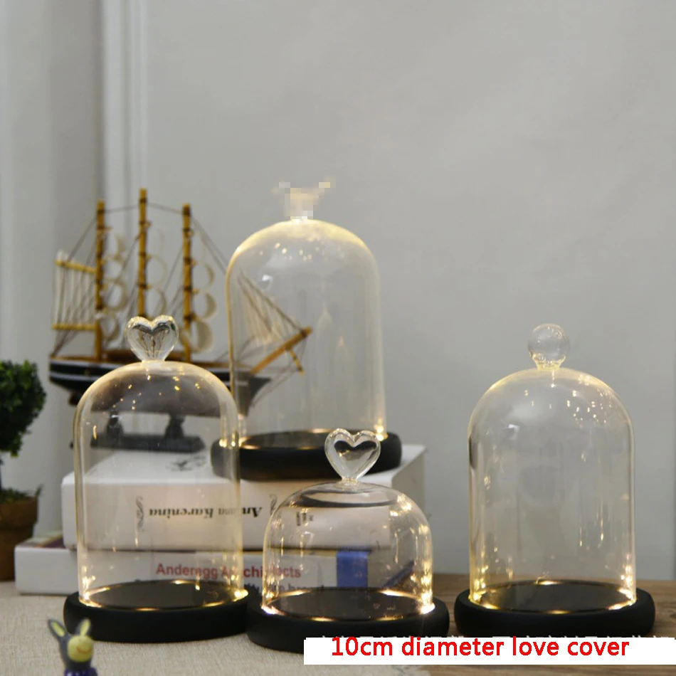 

DIY Beauty and the Beast Red Rose in a Glass Dome on a Wooden Base for Valentine's Gifts LED Rose Lamps Christmas