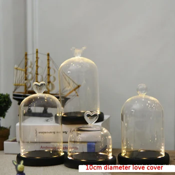 

DIY Beauty and the Beast Red Rose in a Glass Dome on a Wooden Base for Valentine's Gifts LED Rose Lamps Christmas