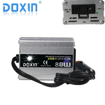 

Auto Car Inverter 12v 220v 80w With USB Charger Cigarette Lighter Plug Adapter Power Inverter DC 12v Converter Peak Power 80W