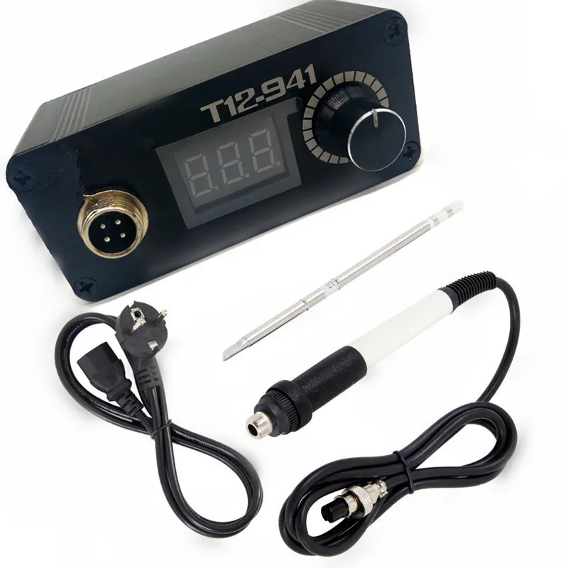 

T12-941 Mini T12 LED Soldering Station Electronic Soldering Welding Iron with Handle & T12-K Solder Tip
