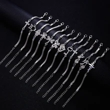 Браслет для женщин цепочка Регулируемый Шарм для мужчин нержавеющая сталь любовь Сердце Бесконечность