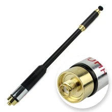 SOONHUA антенна с высоким коэффициентом усиления 144/430 МГц SMA-F телескопическая антенна двухдиапазонная VHF/UHF для PRYME Kenwood HYT BAOFENG