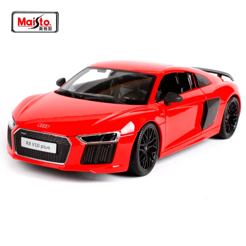 Спортивный автомобиль Maisto 1:18 Audi R8 V10 PLUS литая модель автомобиля новая игрушка в