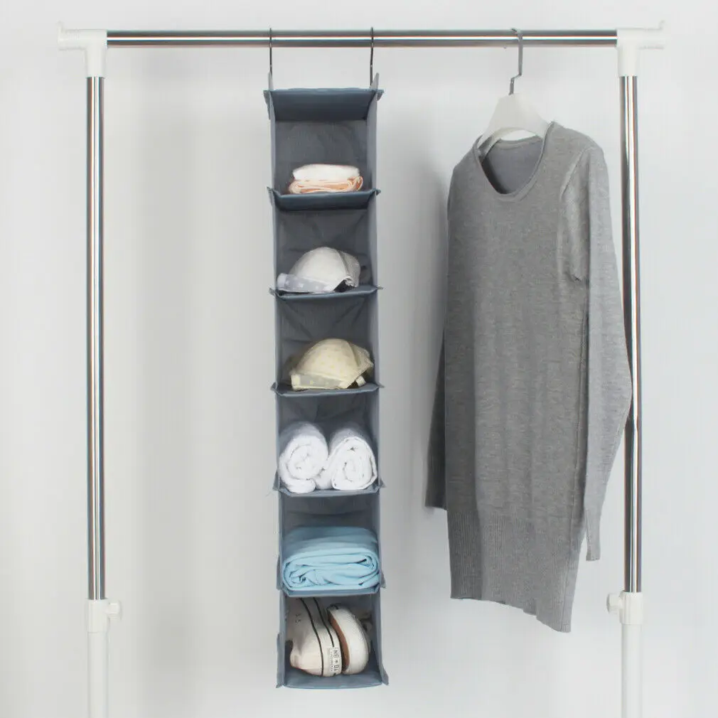 3/4/6 layers Foldable Wardrobe Hanging Storage Bag Clothes Hangers Holder Portable Organizer Hang Hanging Closet Organizer