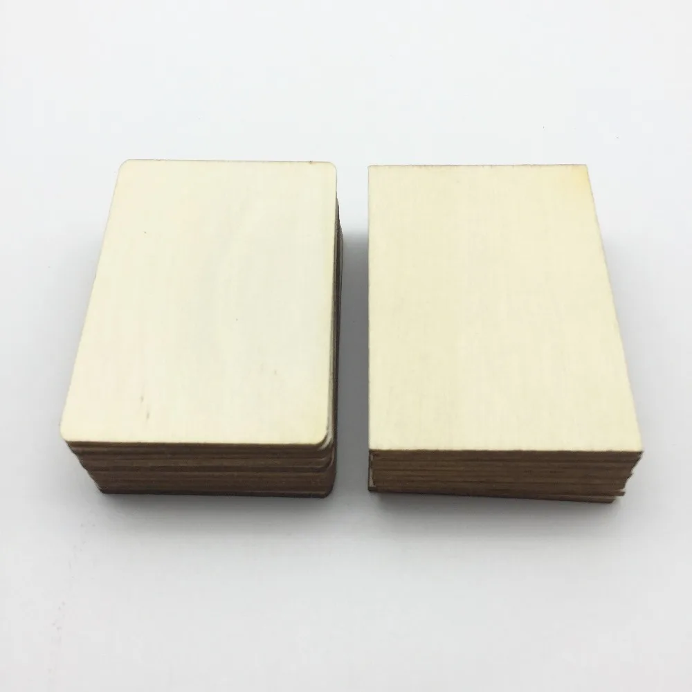 

10pcs 70x49mm Blank Wood Business Name Card Unfinished Plaque Rectangles Shapes Sign DIY Decorations Scrapbook Crafts Cardmaking