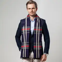 2018 Новый стиль Модные для мужчин бизнес кашемировый шарф плед средства ухода за кожей Шеи обёрточная бумага осень зима теплый