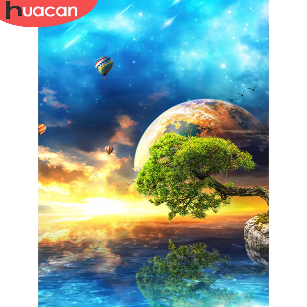 

HUACAN 5D Diamond Painting Landscape Earth Full Square Embroidery Sale Picture Rhinestone Diamond Mosaic Home Decor Drop Ship