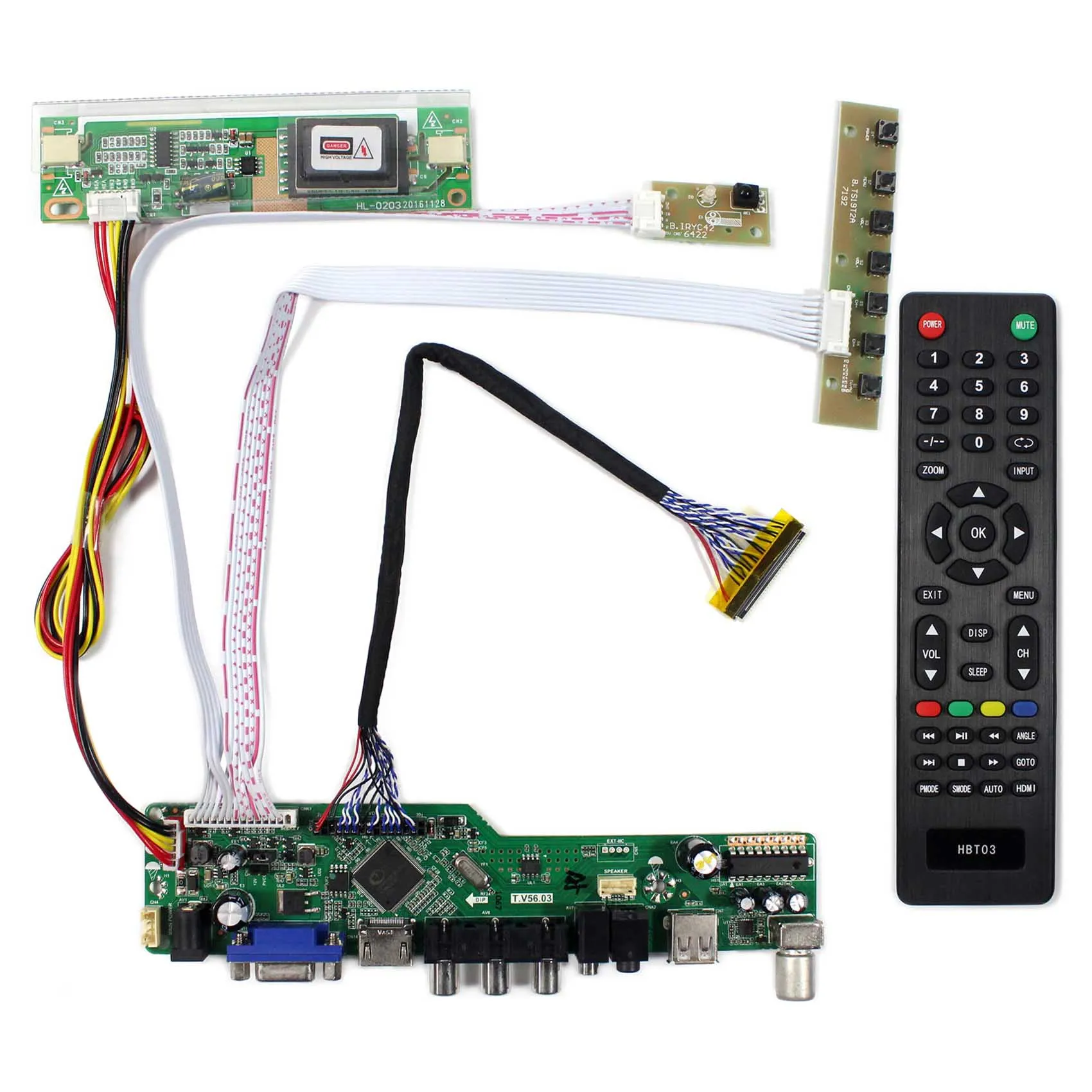 ЖК-контроллер HD MI VGA AV USB RF работает для подсветки 17 &quot1440x900 2 CCFL 30-контактный разъем