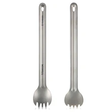 TOMSHOO titanium длинная ручка Spork наружная портативная матовая отделка ужин Spork Столовые приборы для кемпинга альпинистские принадлежности для пикника