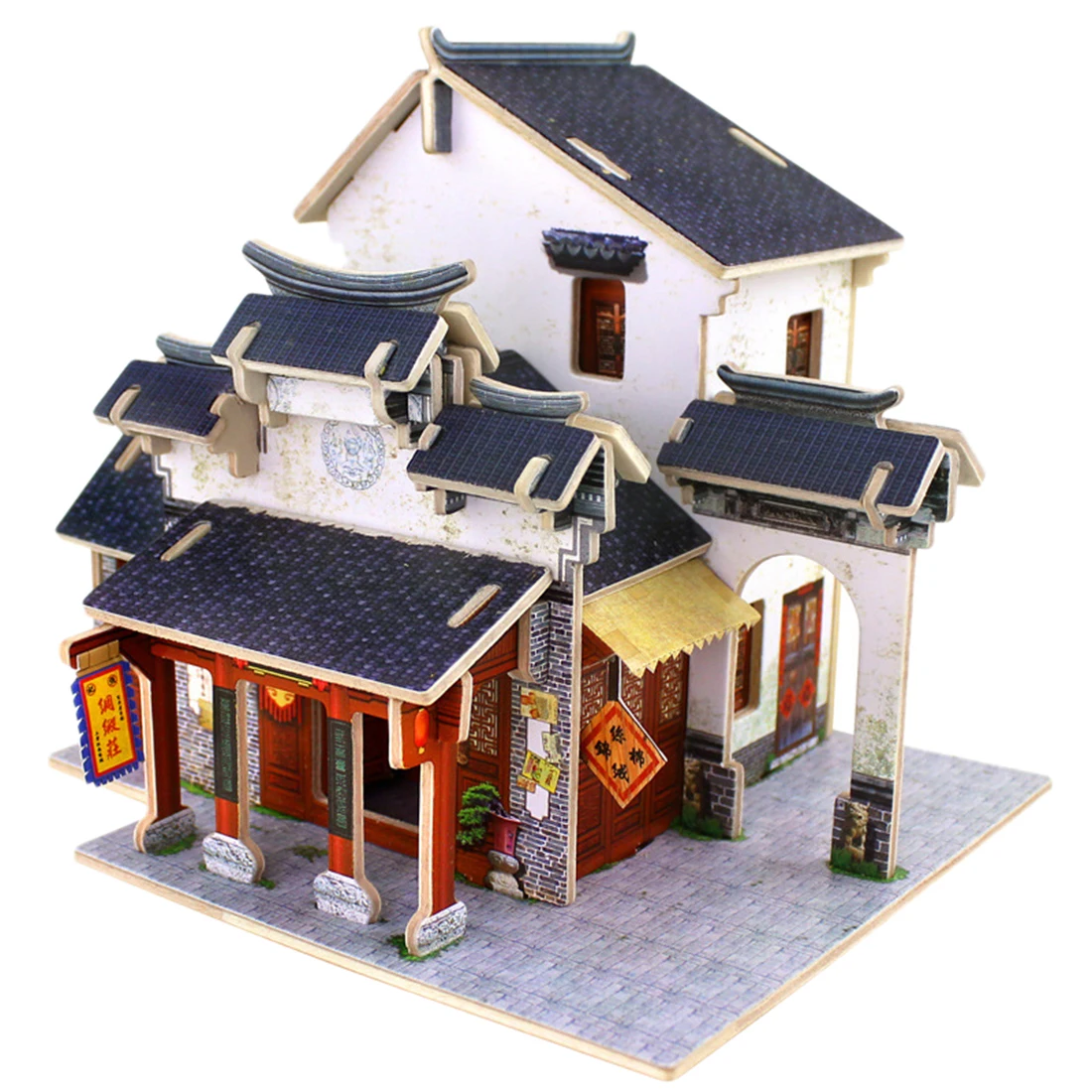 

ROBOTIME World Style Chinese White Satin Shape 3D Assembled DIY Wooden Puzzle Game Educational Model Building Steam Stem Toys