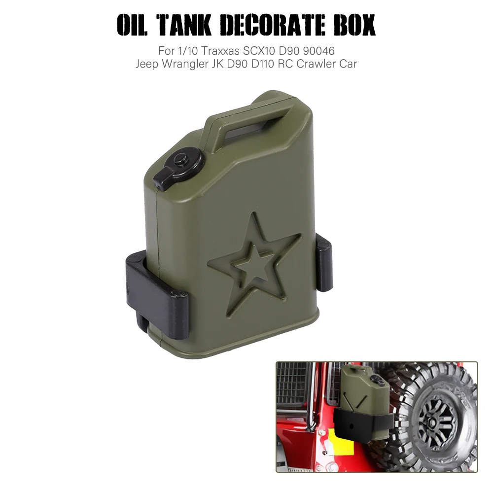 Масляный бак украсит коробку для 1/10 Traxxas Redcat RC4WD Tamiya Axial SCX10 D90 90046 Jeep Wrangler JK D110 RC