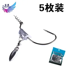 5 шт./партия, свинцовый заостренный Кривошип, рыболовный крючок, Мягкая приманка, крючок, крючки для ловли карпа, крючки для Червяков, 5 г/7 г/9 г/11 г/15 г