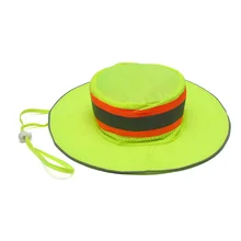 Safurance Регулируемый Открытый светоотражающие безопасности шляпа Солнцезащитная шляпа w/ремешок безопасность на рабочем месте Предупреждение