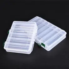 Двухсторонняя многокамерная Прозрачная ПВХ рыболовная приманка ящик для хранения с 4 пряжками хранилище для рыболовных снастей