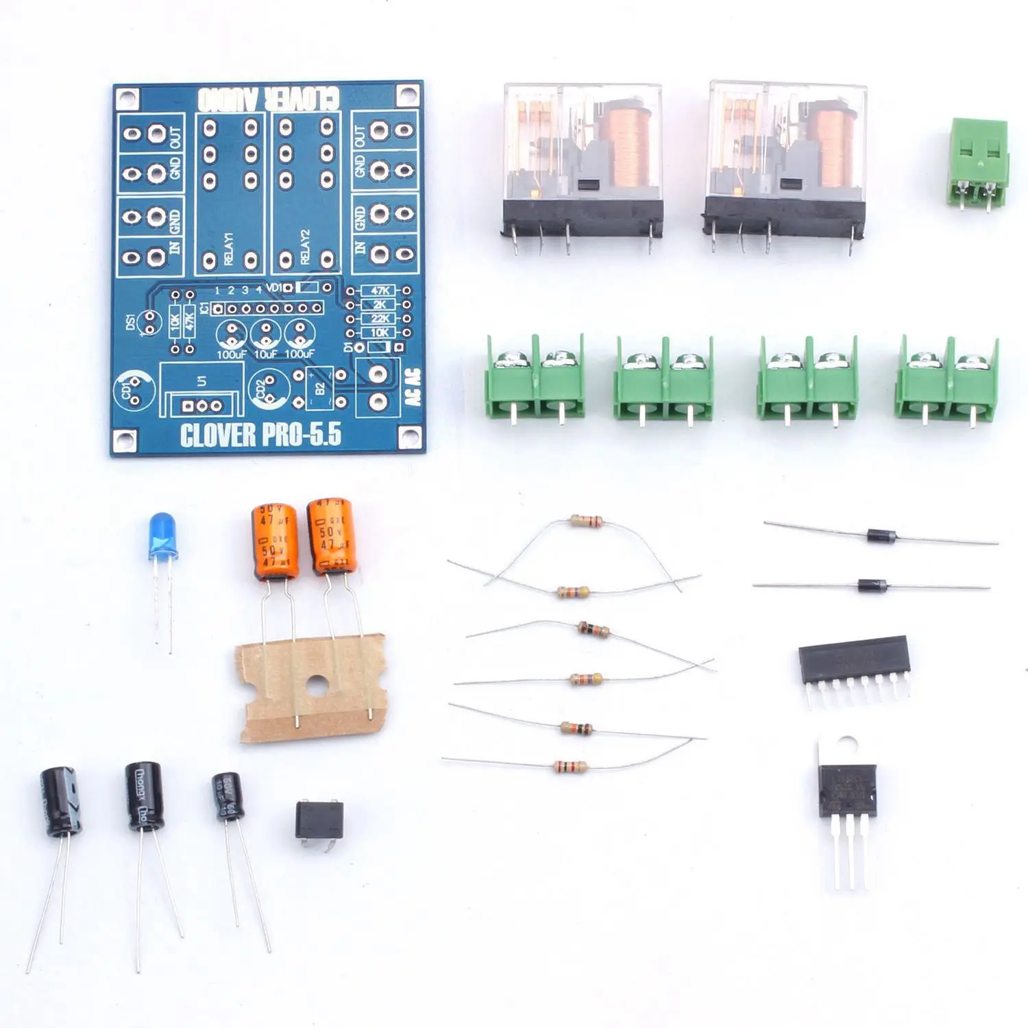 Двойной OMRON релейный 7812 + UPC1237 комплект защитной платы динамика для HIFI DIY AC 12 24