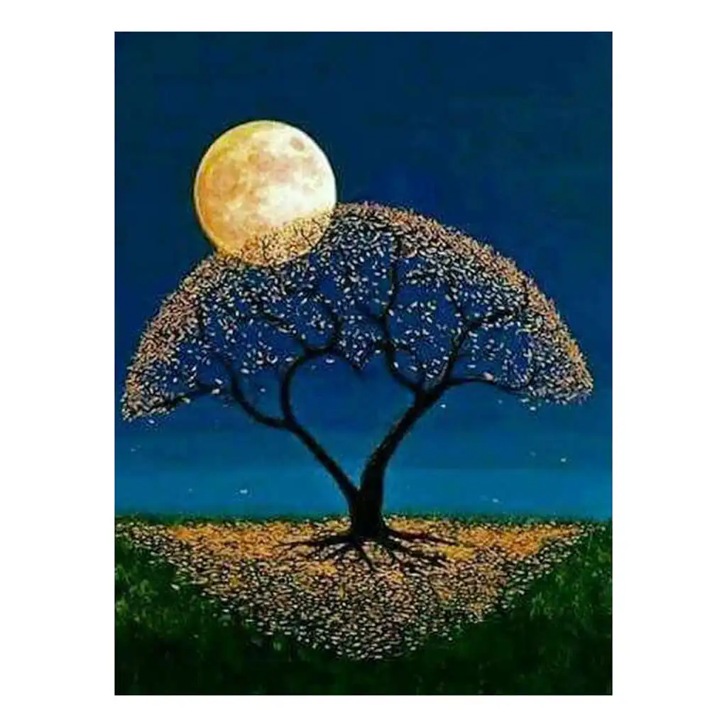 Kopen Goedkoop Praktische Boutique Diamond Schilderij Kits Voor Volwassenen Diamant Schilderen Volledige Boor Moon Tree Prijs Pvrikoop