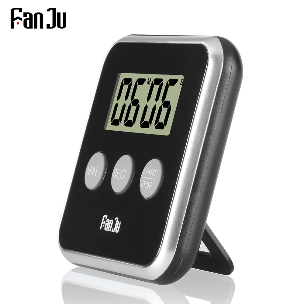 Цифровой кухонный таймер FanJu FJ231 часы для готовки с ЖК экраном и магнитом кухонные