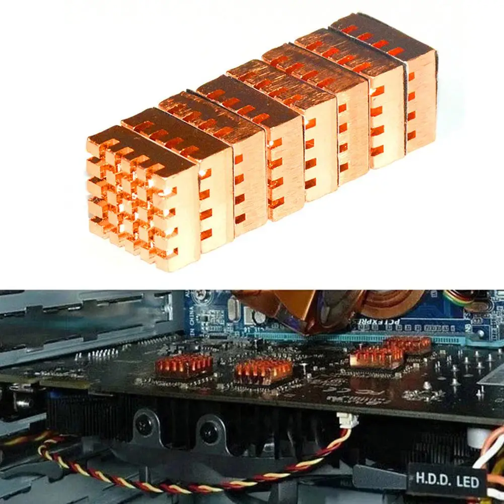 8 шт./компл. RHS-03 из чистой меди ПК кулер для компьютера RAM радиатор памяти DDR DDR2 DDR3