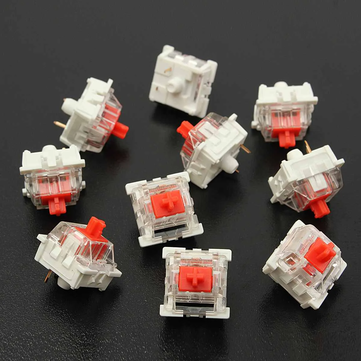 

10Pcs Cherry MX RGB Silent Switch 3 Pin Mechanical Keyboard Speed Red Switches Cherry MX Mechanical Switch KeyCaps Replacement