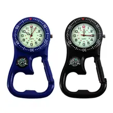 Карабин с компасом карманные часы с открывалка для бутылок рюкзак аксессуары скалолазание время световой ремень функции