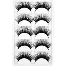 Kimcci 5 пар супер длинные 3D норковые ресницы натуральные длинные накладные ресницы инструменты для макияжа накладные ресницы