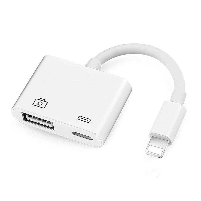 

New 2 in 1 For 8 Pin To USB 3 Camera Reader OTG Adapter Connection Kits Data Sync Charge For iPhone X/8/7/7 Plus/6/6S iPad/iPo