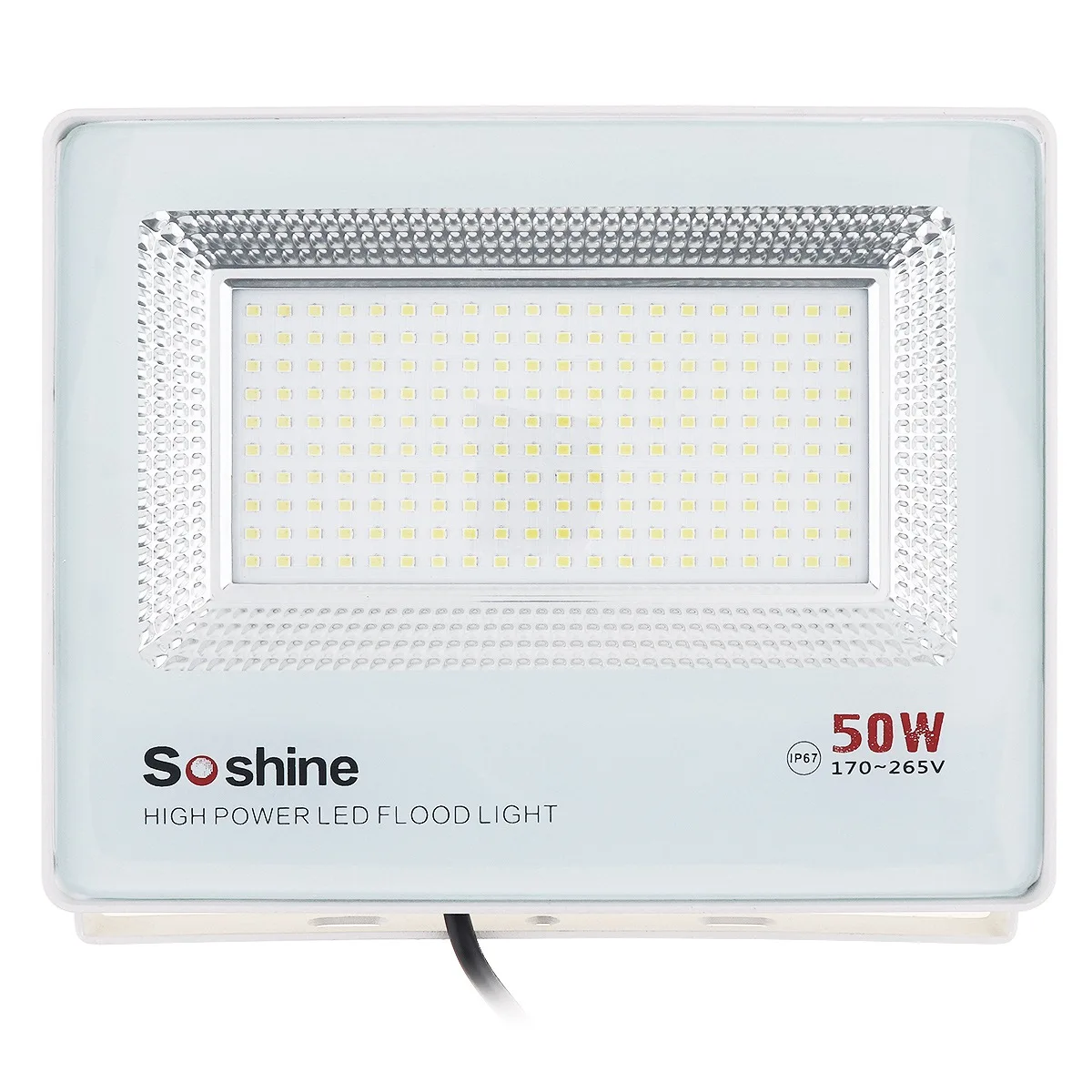 Soshine 10000 люменов Ac180-265V Водонепроницаемый 50 Вт 208 Pct2835 светодиодный Белый свет Прожектор с 120 градусов люминесценции угол для O