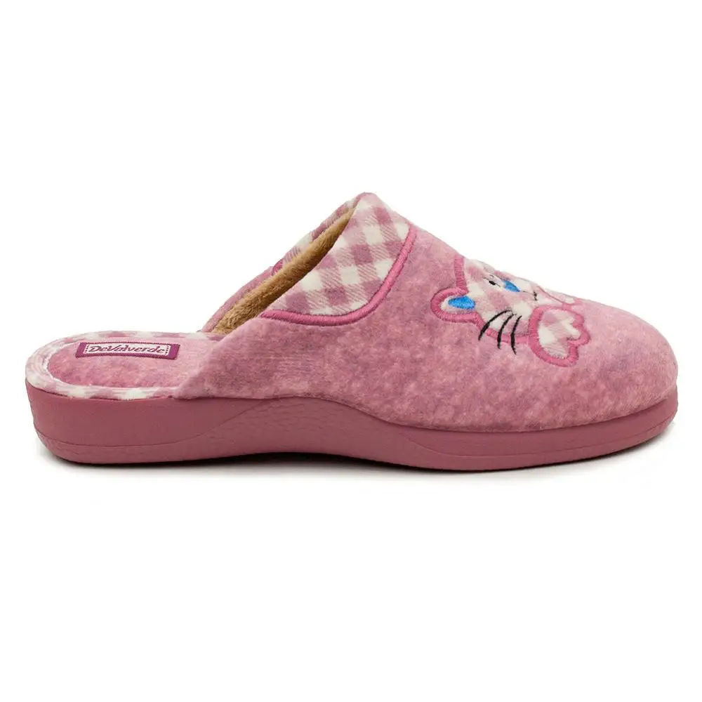DEVALVERDE WOMAN TEXTILE SLIPPERS slipper TALON OPEN ROSE с изображением медведя|Тапочки| |