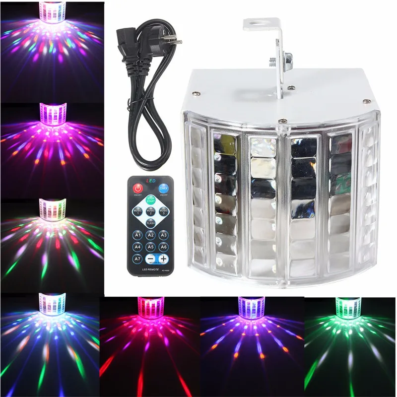 

LED RGB Stage Light Auto/Sound Control DMX512 Stage Effect Lighting DJ Disco Bar Party 7 Channel With Remote Light Lamp