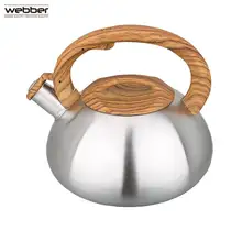 Чайник WE BBER BE-0588/1из нержавеющей стали со свистком 3л, сатин