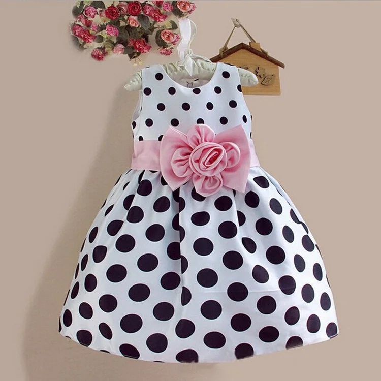 

pudcoco Princess Baby Kids Flower Girls Dress Party Polka Dot Gown Formal Dress weeding party formal dress baby girl