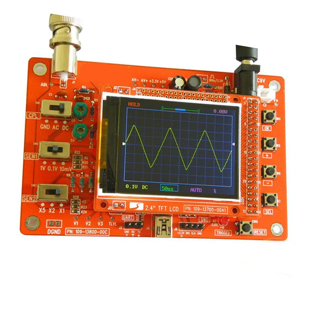 Высококачественный цифровой осциллограф DS0138 DIY Kit Probe Unsoldered Flux Workshop STM32 200khz No