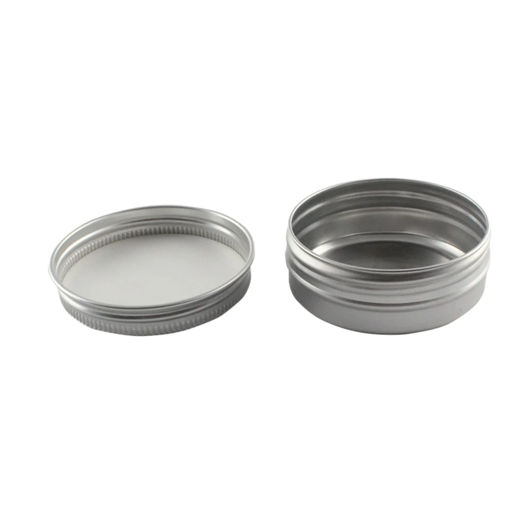 

50ML Aluminium Specimen Box with Thread Travel Bottles Cosmetic Container Empty Cream Jar Pot with Lid for Makeup Pomade