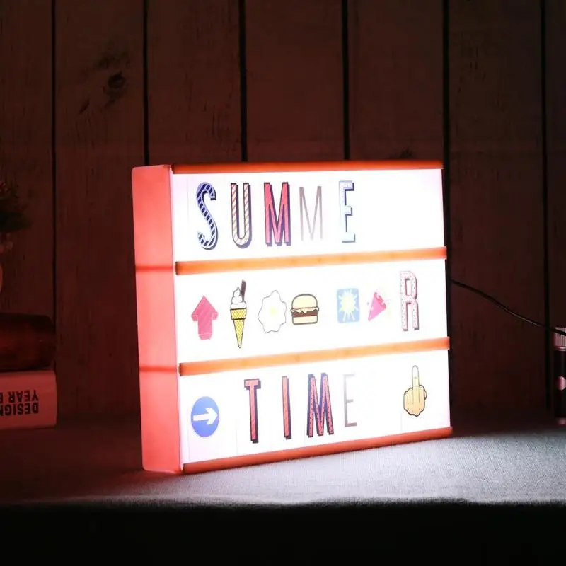 

A4 LED DIY Letter Card Combination Cinema Light Box Advertising Lights Lamp ABS+PS Board Pink/Black Light Box